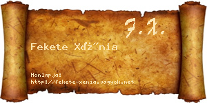 Fekete Xénia névjegykártya